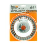 Escova de Aço Cônica 6 pol para Roçadeiras BFH3403 Bestfer