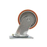 Rodizio Giratório Laranja Industrial Pesado 4 pol Bestfer BFH2065