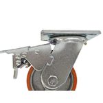 Rodizio Giratório Laranja Industrial Pesado 4 pol com Freio Bestfer BFH2067