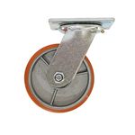 Rodizio Giratório Laranja Industrial Pesado 5 pol Bestfer BFH2066