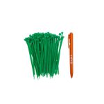 Abraçadeira de Nylon 2,5 x 100mm Verde 100 Peças Ajax A11080
