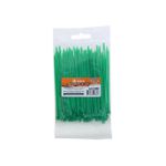 Abraçadeira de Nylon 2,5 x 100mm Verde 100 Peças Ajax A11080