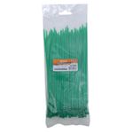Abraçadeira de Nylon 3,5 x 140mm Verde 100 Peças Ajax A11081