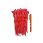 Abraçadeira de Nylon 3,5 x 140mm Vermelho 100 Peças Ajax A11093