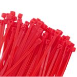 Abraçadeira de Nylon 2,5 x 100mm Vermelho 100 Peças Ajax A11092