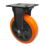 Rodizio Fixo Placa 614 Laranja e Preto Ajax A09564-F