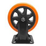 Rodizio Fixo Placa 614 Laranja e Preto Ajax A09564-F