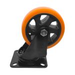 Rodizio Giratório Placa 514 Laranja e Preto Ajax A09554-G