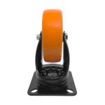 Rodizio Giratório Placa 514 Laranja e Preto Ajax A09554-G