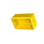 Caixa de Embutir 4 x 2 Amarela Corr Plastik