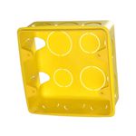 Caixa de Embutir 4 x 4 Amarela Corr Plastik