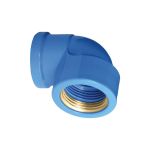 Joelho Pvc Azul 90º Graus LR Soldável Com Rosca Latão 25 x 3/4 Corr Plastik