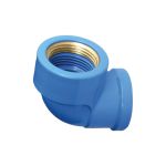 Joelho Pvc Azul 90º Graus LR Soldável Com Rosca Latão 25 x 3/4 Corr Plastik