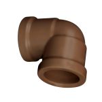 Joelho Pvc Marrom Soldável 90º Graus 60mm Corr Plastik