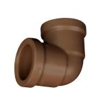 Joelho Pvc Marrom Soldável 90º Graus 75mm Corr Plastik