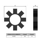 Elemento Elástico De Borracha Para Acoplamento Mn-2 Madeflex 