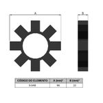 Elemento Elástico De Borracha Para Acoplamento Mn-5 Madeflex 
