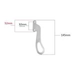 Alavanca 145mm Cromada para Vitro Basculante