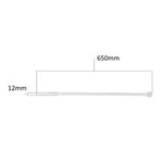 Abraçadeira de Nylon 12 x 650mm Natural com 50 Peças Margirius PA022465