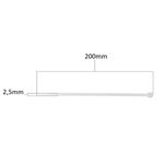 Abraçadeira de Nylon 2,5 x 200mm Natural com 100 Peças Eda 8NE