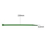 Abraçadeira de Nylon 3,6 x 150mm Verde 20 Peças Bestfer