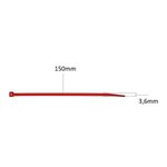 Abraçadeira de Nylon 3,6 x 150mm Vermelha 20 Peças Bestfer
