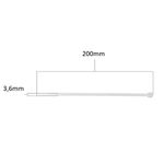 Abraçadeira de Nylon 3,6 x 200mm Natural com 100 Peças Eda 8ZS