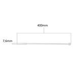 Abraçadeira de Nylon 7,6 x 400mm Natural com 50 Peças Eda 9YS