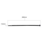 Abraçadeira de Nylon 7,6 x 400mm Preta com 50 Peças Eda 9YW