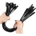 Abraçadeira de Nylon 4,8 x 500mm Preta com 100 Peças Eda 0AL