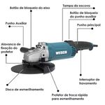 Esmerilhadeira Angular 7 pol 2000W WS4721 Wesco 220V