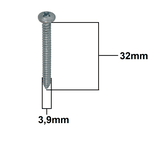 Parafuso Panela Phillips Inox 3,9 x 32mm