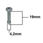 Parafuso Panela Phillips Inox 4,2 x 19mm