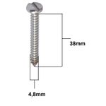 Parafuso Panela Fenda Inox 4,8 x 38mm