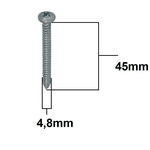 Parafuso Panela Phillips Inox 4,8 x 45mm