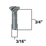 Parafuso Fenda Chata Cônica Inox 3/16 x 3/4 UNC