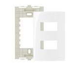 Placa 4 X 2 Com 2 Postos Separados Branco Linha Sleek Margirius 