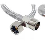 Engate Flexível em Inox Rosca 1/2 pol Macho e Fêmea Roddex