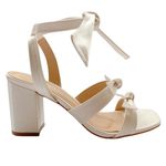 SANDÁLIA DE NOIVA 3 NÓS OFF WHITE