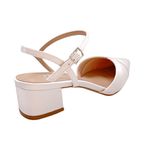 SCARPIN DE NOIVA SALTO BAIXO COM TRANÇADO SM BRANCO