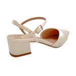 SCARPIN DE NOIVA SALTO BAIXO COM TRANÇADO SM OFF WHITE