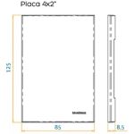 Placa 4x2 Cega Br Com Suporte Sleek - Margirius (16027)