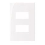 Placa 4x2 2 Postos Horiz Sep Br Com Suporte Sleek - Margirius (16024)