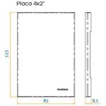 Placa 4x2 1 Posto Horiz Br Com Suporte Sleek - Margirius (16026)