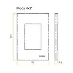 Placa 4x2 2 Postos Horiz Sep Br Com Suporte Sleek - Margirius (16024)
