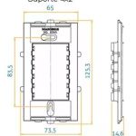 Placa 4x2 3 Postos Horiz Br Com Suporte Sleek - Margirius (16023)