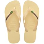 Chinelo Havaianas Top Brasil Logo -Buttercream