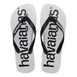 Chinelo Havaianas Top LogoMania Branco/Preto