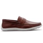 Mocassim Masculino Clássico Em Couro Látego Caramelo 0401