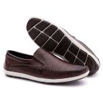 Mocassim Masculino Clássico Em Couro Látego Tabaco 042